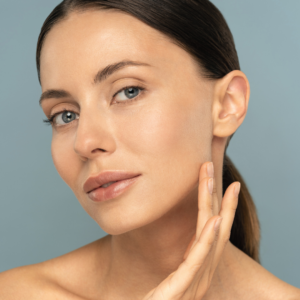woman with beautiful skin from anti aging iv