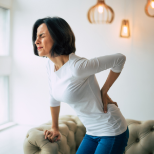 woman with chronic back pain