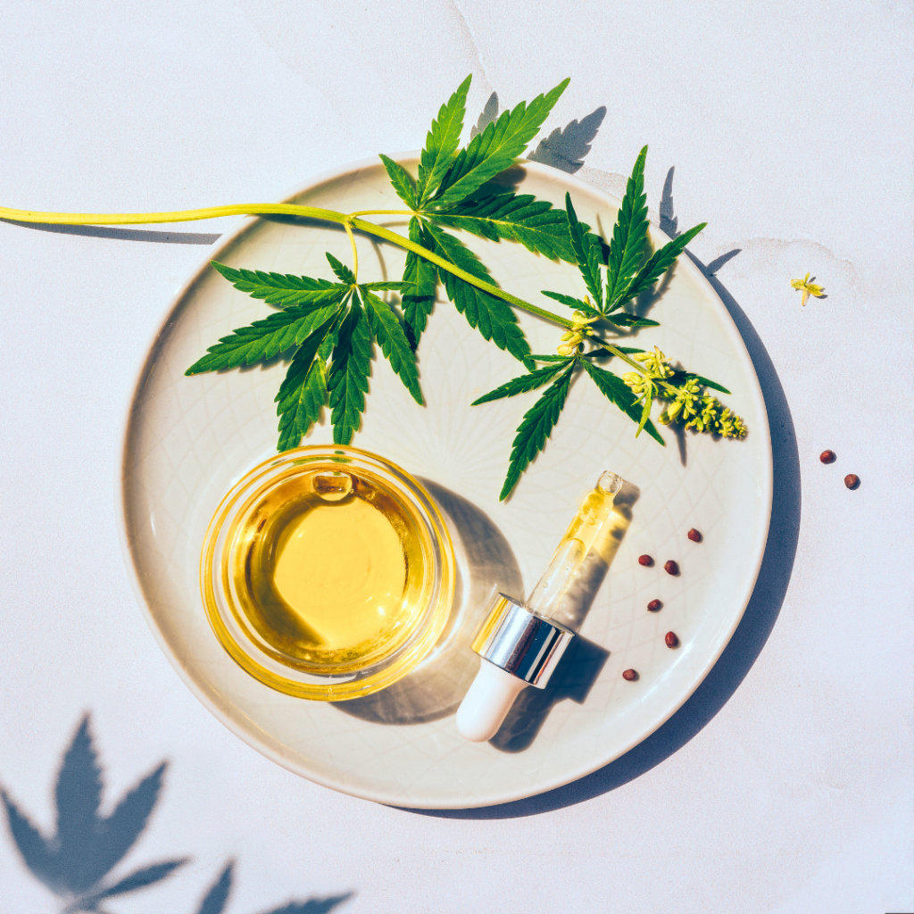 plate with cbd oil